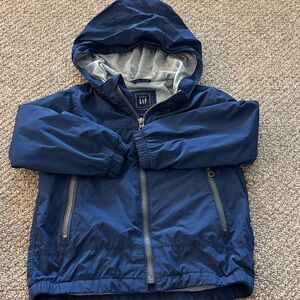 GAP Kids Dark Blue Water Resistant Jacket with Hood
